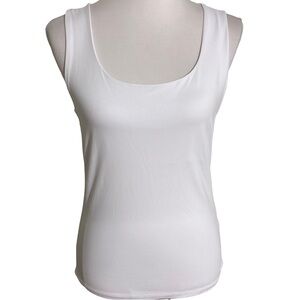 Zara Stretch White Tank Top with lined bra